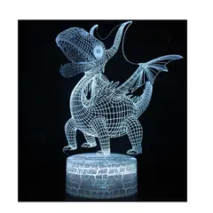 DBLUE - Lámpara Luz Led Nocturna 3D Dinosaurio