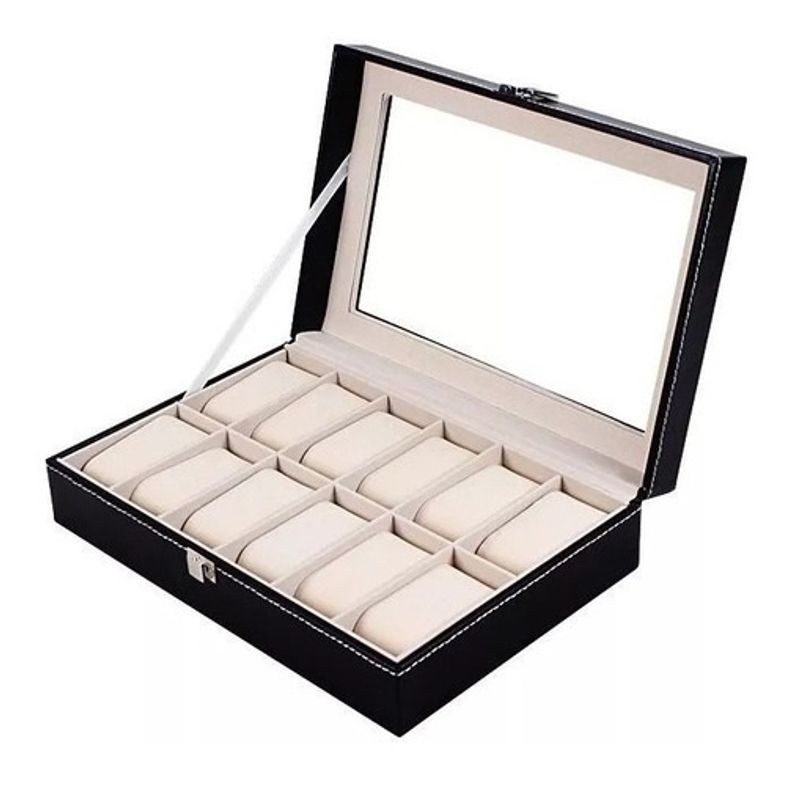 GENERICO - Caja Para Guardar Organizar Relojes De 12und