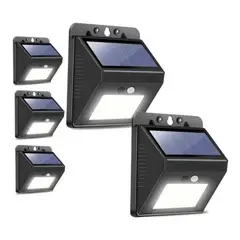GENERICO - X5 Foco Led Solar 30 Led Con Sensor Movimiento Exterior