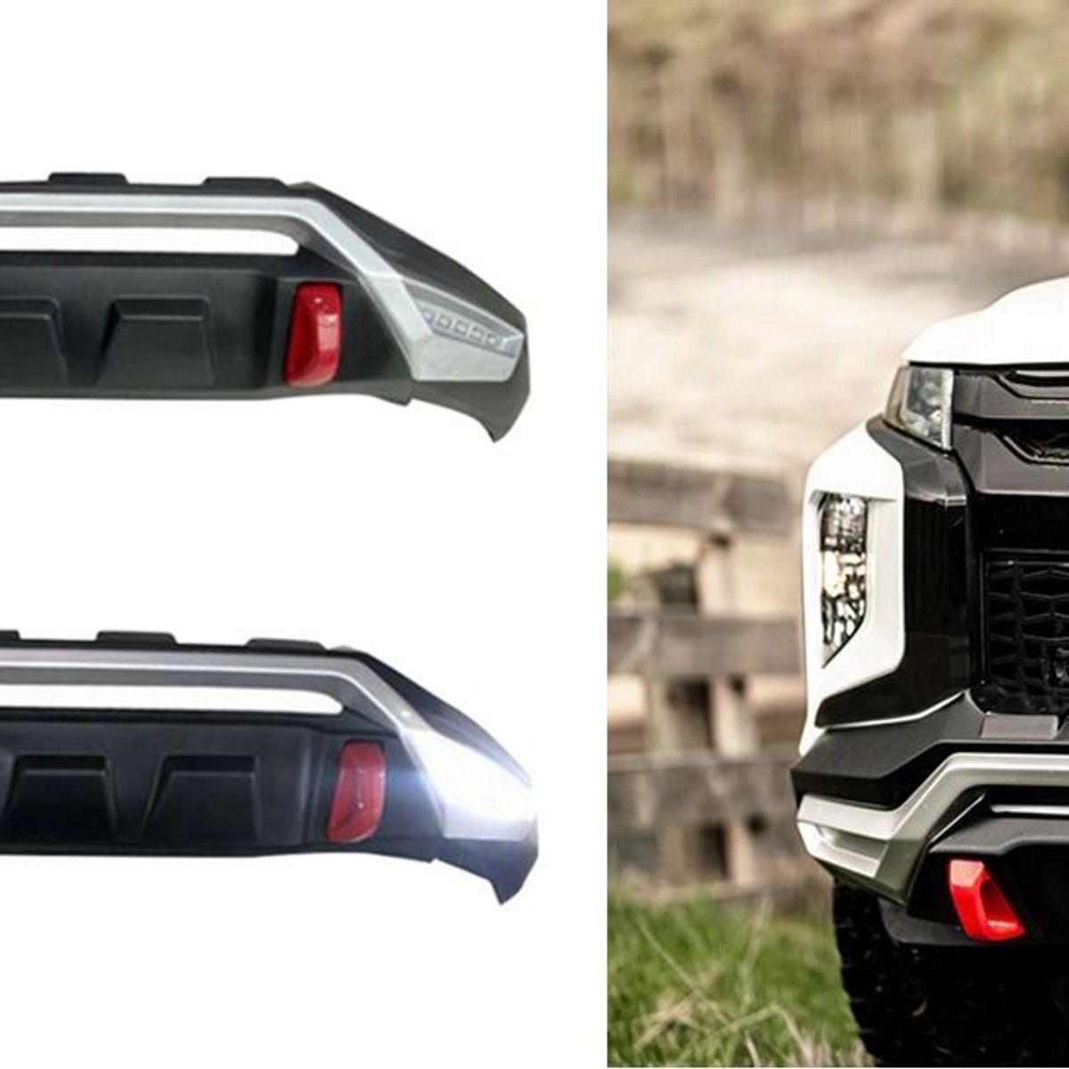 MITSUBISHI - Bumper Defensa Delantera Led Mitsubishi L200 2019-2023