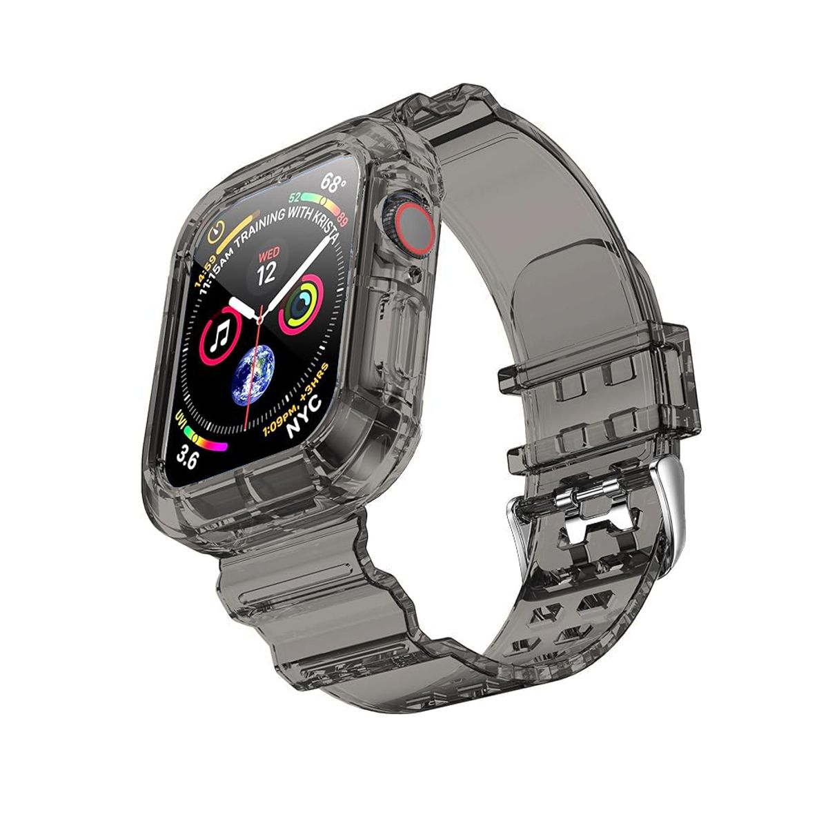 CELLBOX - Correa + Protector de Plástico Traslúcido para Apple Watch