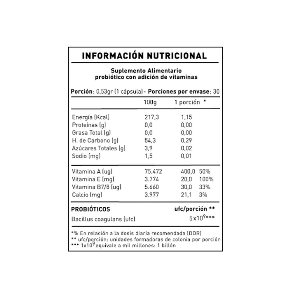 NUP - FAMILY Probiótico NUP! Beauty 5 billones (30 caps)