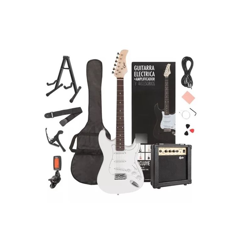 EPIC - Pack Guitarra eléctrica BLANCA PRO.