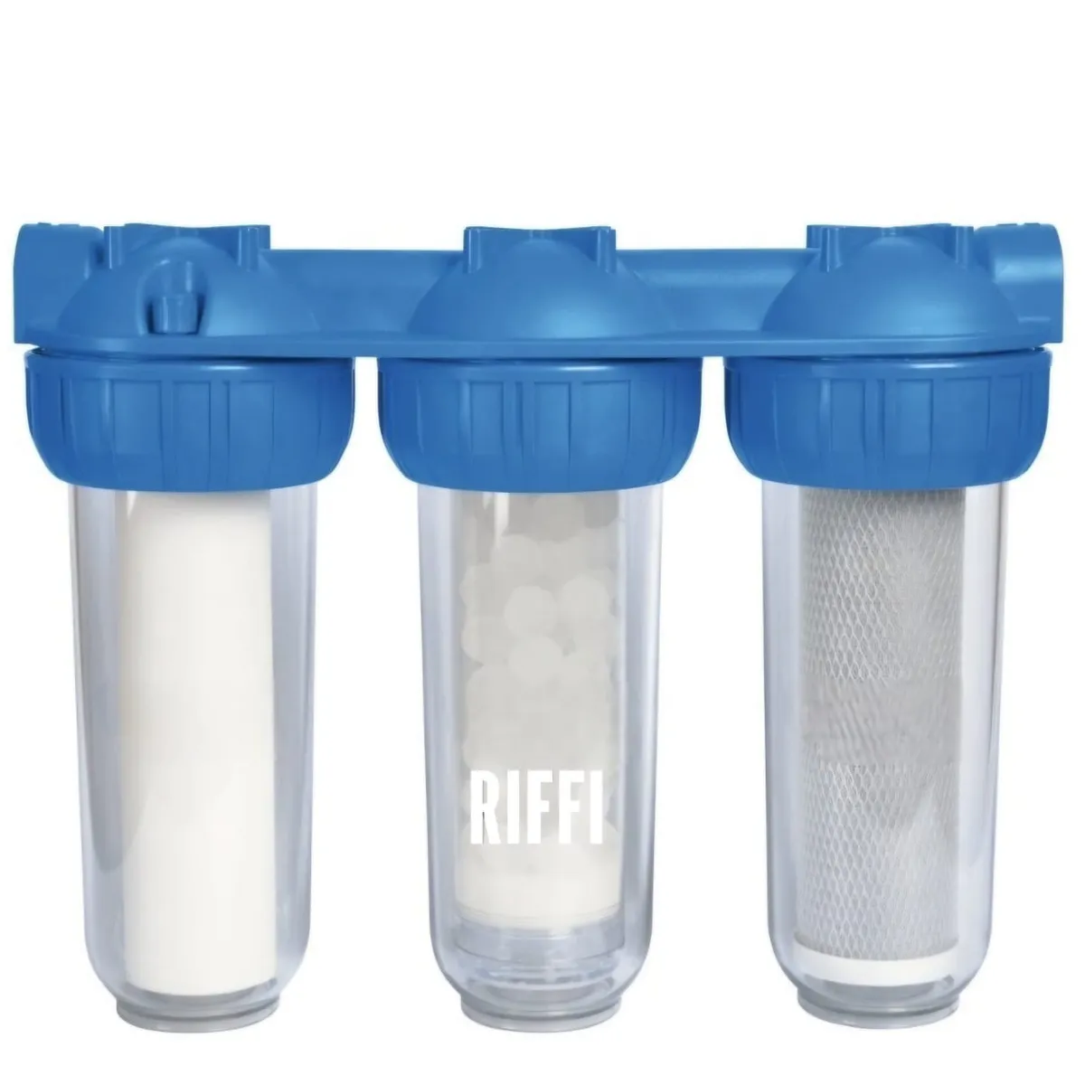 GENERICO - Filtro de agua antisarro triple 10 x 2.5" - 2.75" polifosfato