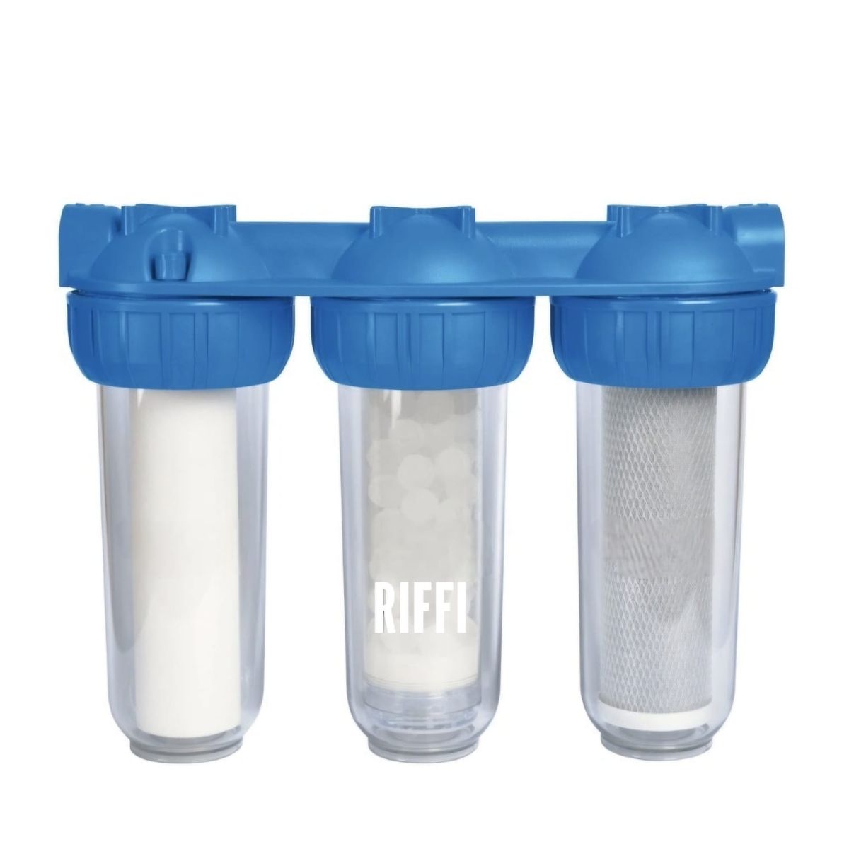 GENERICO - Filtro de agua antisarro triple 10 x 2.5" - 2.75" polifosfato