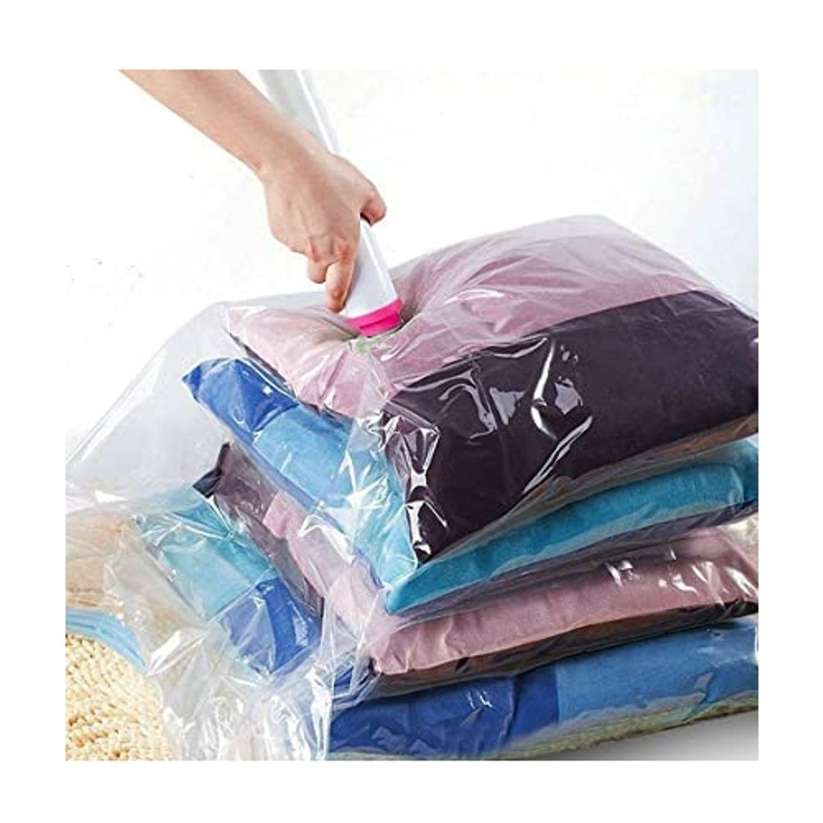 GENERICO - Pack 3 Bolsas De Almacenamiento Al Vacío Para Ahorro De Espacio 60x80