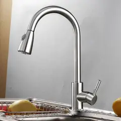 MODERN SPACE - Llave Monomando Para Lavaplatos Profesional Extraiblem-32