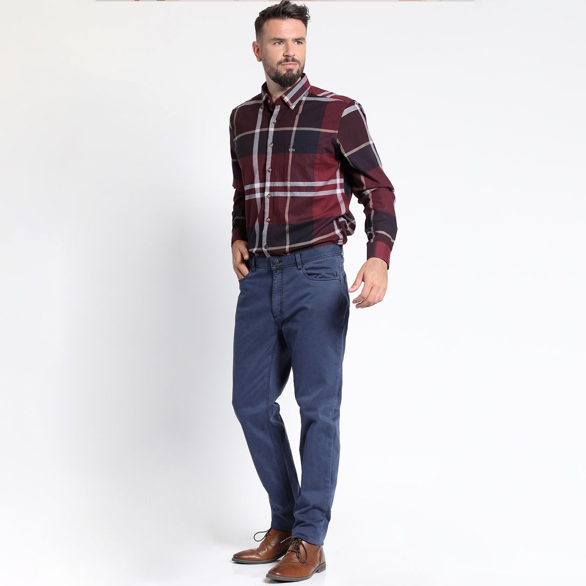 MCGREGOR - Pantalon Hombre Gabardina 5 Bolsillos Garment Dye Algodon MCGREGOR