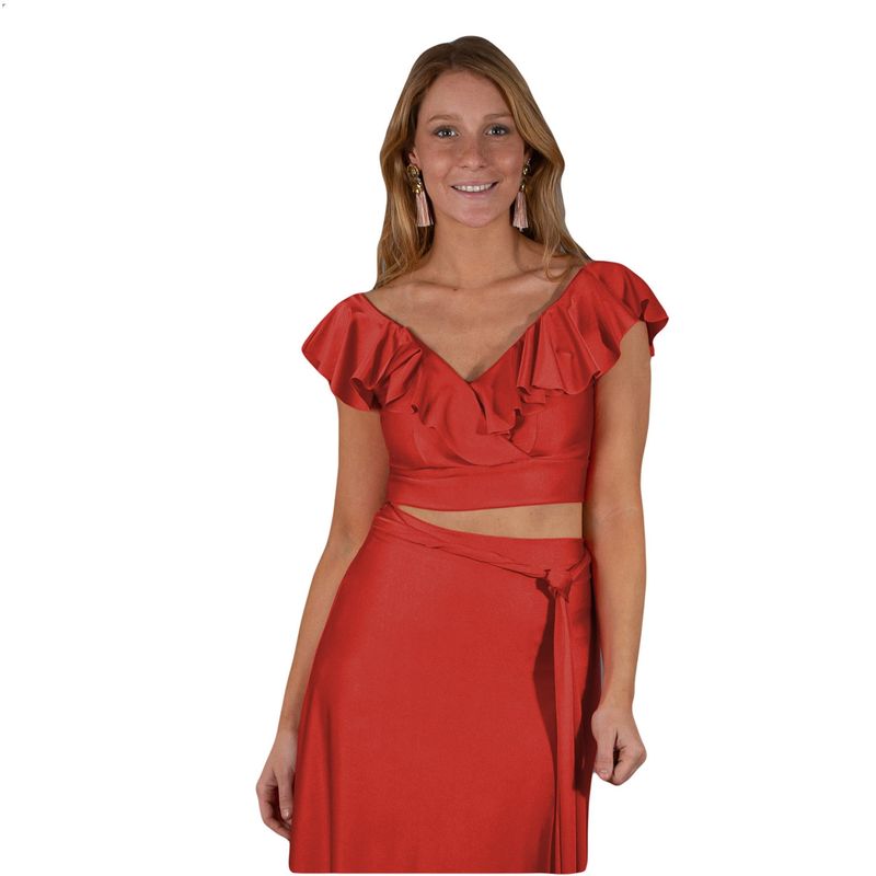 MARIA PASKARO - Peto Marken Rojo Lycra Dupont Vuelo Grande Maria Paskaro - Rojo