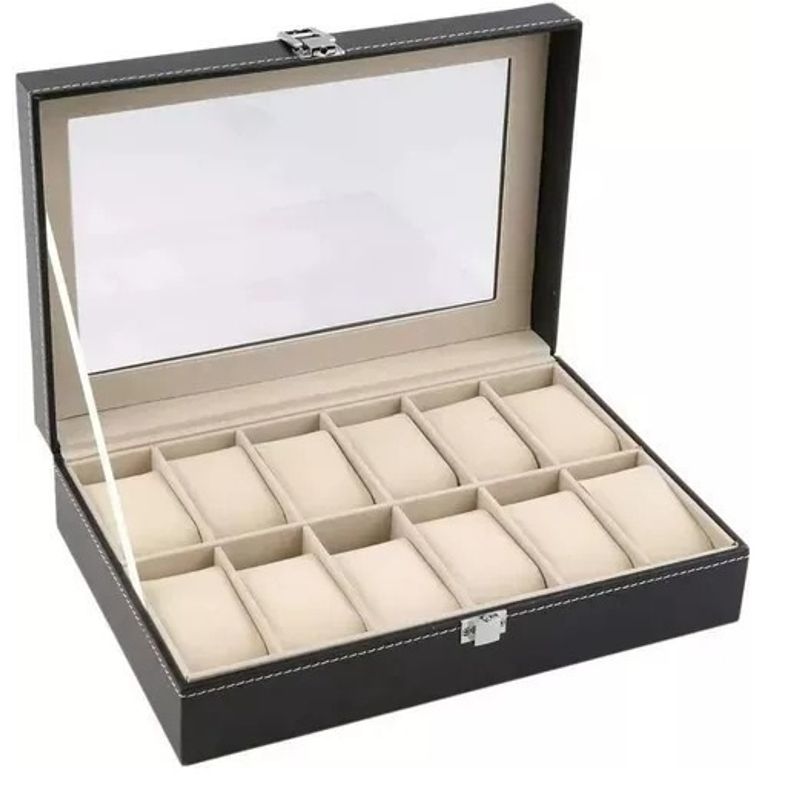 GENERICO - Caja Para Guardar Organizar Relojes De 12und