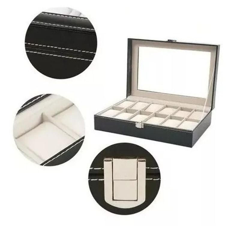 GENERICO - Caja Para Guardar Organizar Relojes De 12und