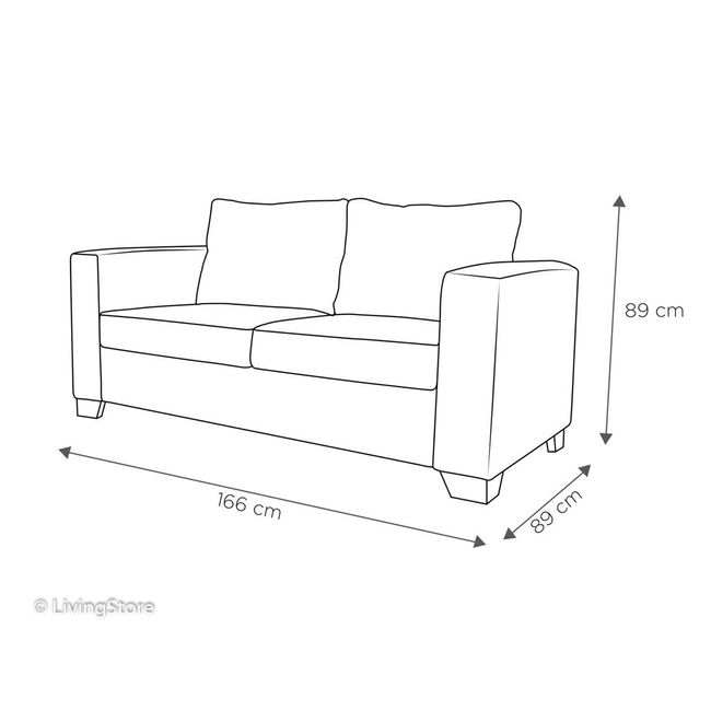 LIVING STORE - Sofá 2 Cuerpos Chelsea SD 166 cm Rojo