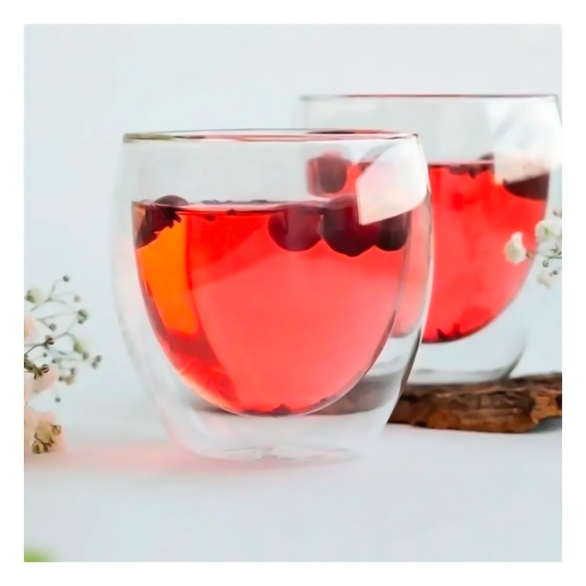 GENERICO - Vaso Cristal Doble Pared Termico 250 Ml Set X 6