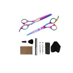 GENERICO - Set Tijera Filo Navajaesculpidora Tornasol Estuche Y Acs