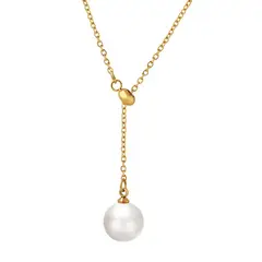 LUXURYJOYAS - Collar Perla Cultivada Oro 18kt Ajustable