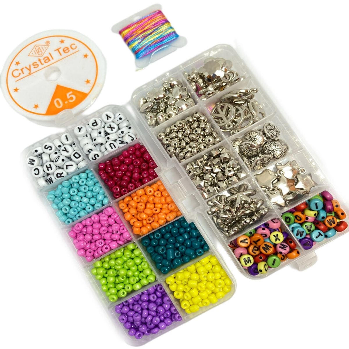 GENERICO - KIT DE BISUTERÍA PARA CREAR COLLARES Y PULSERAS