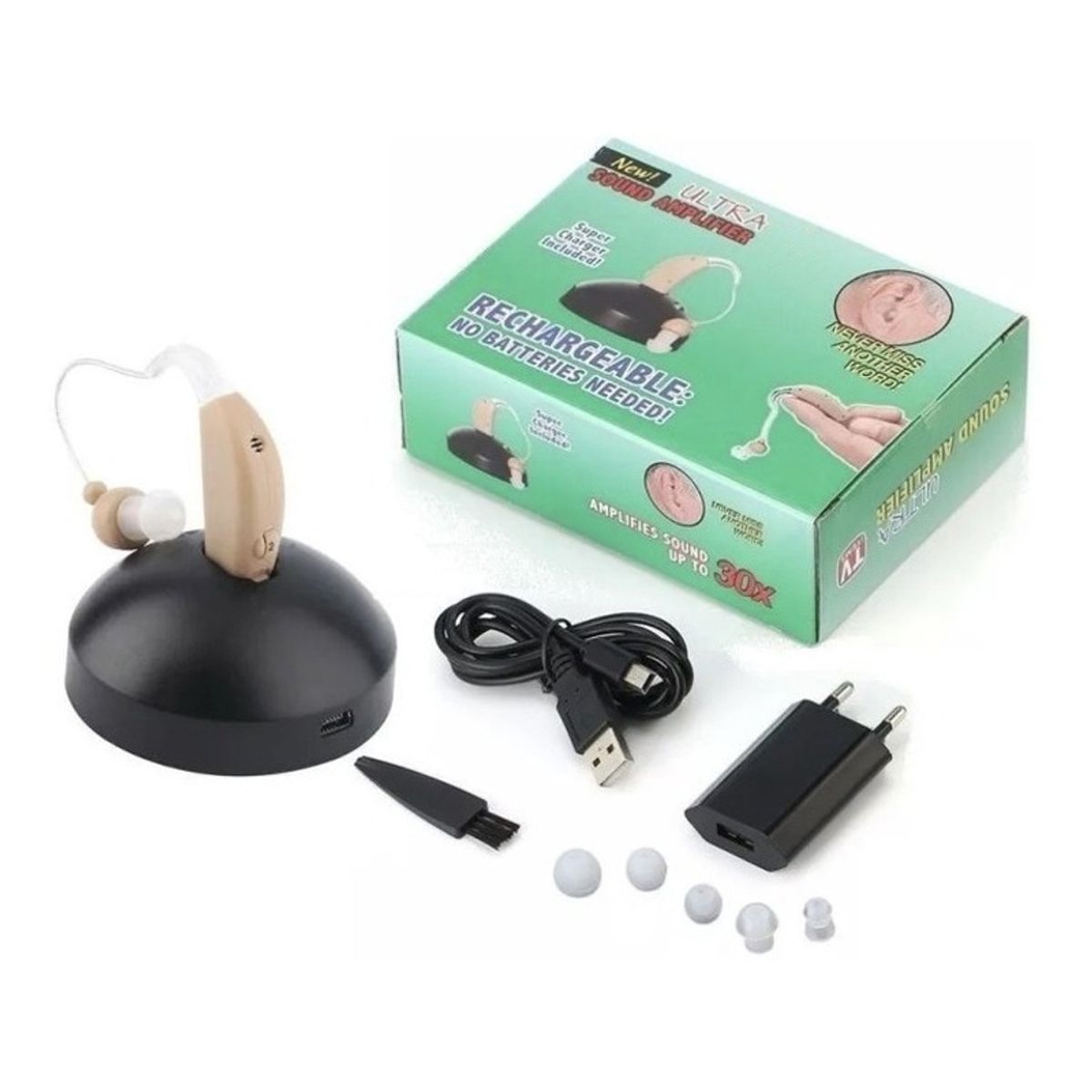 GENERICO - Audifono Recargable Ortopedico Para Sordera Oido