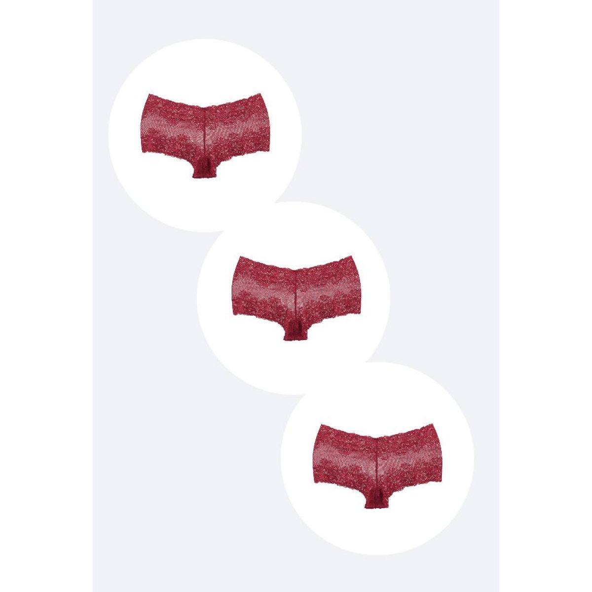 2RIOS - Pack x3 Pantaletas Encaje Rojo 2Rios 2RIOS
