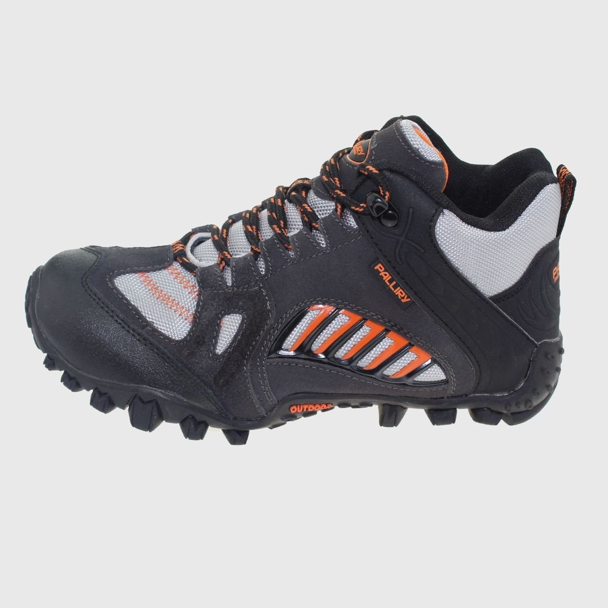 VIA FRANCA - Zapatilla Outdoor Para Niño Color Negro/Gris/Naranjo