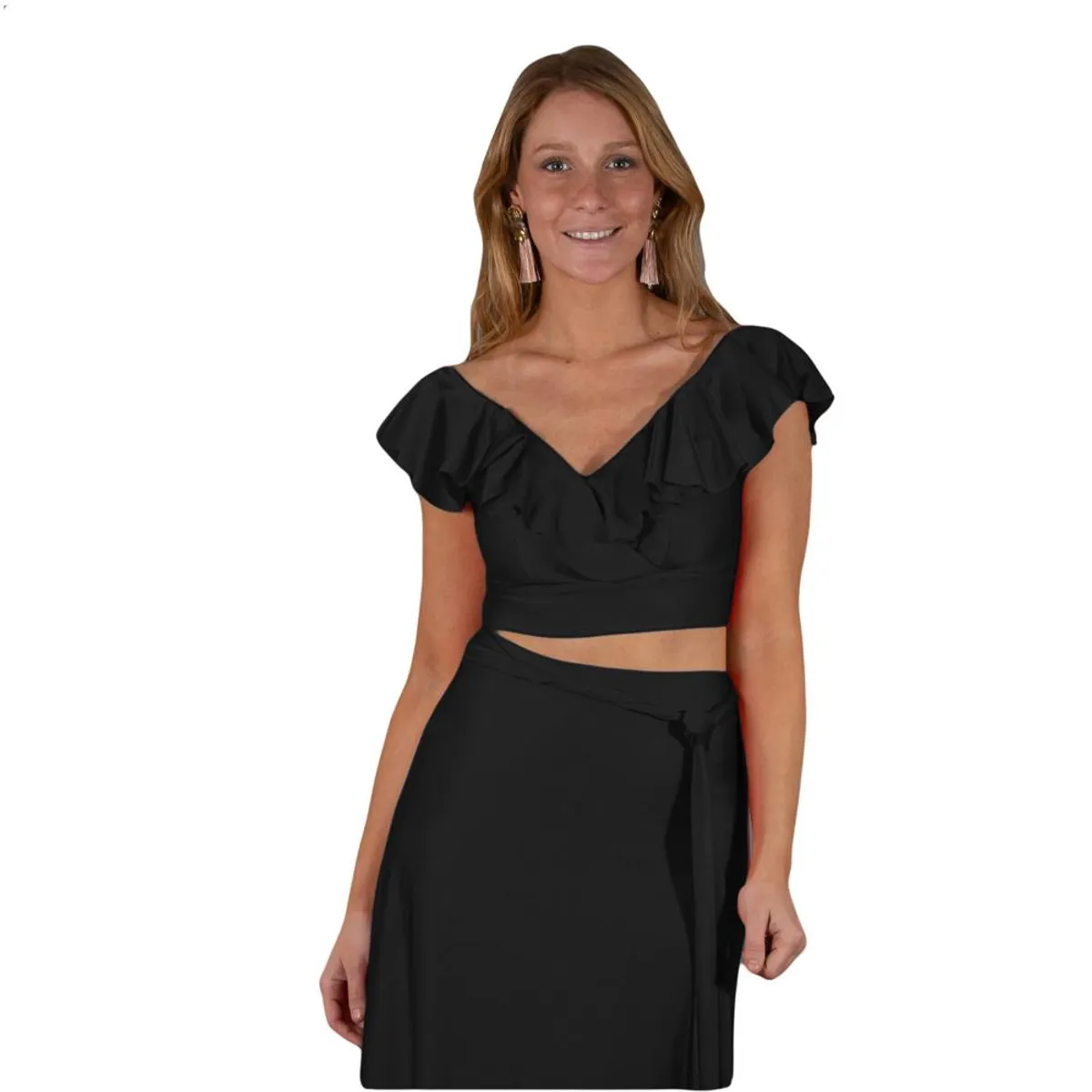 MARIA PASKARO - Peto Marken Negro Lycra Dupont Vuelo Grande Maria Paskaro - Negro