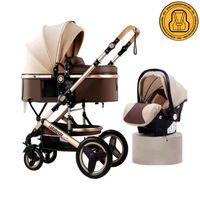 Coche Travel System Con Accesorios Café
