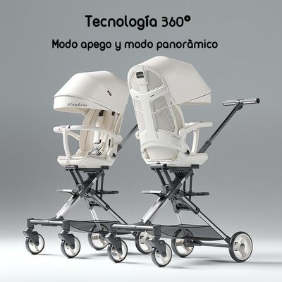 Imagen 2 del producto Coche De Paseo 360° Reclinable Blanco Lubabycas