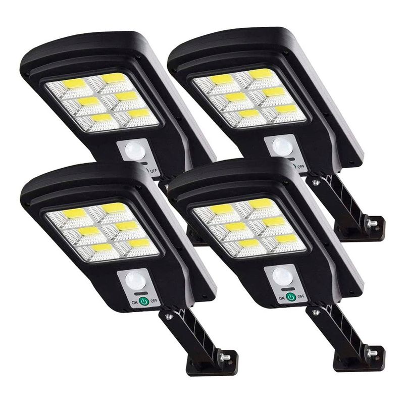 MOVILLANO - Pack 4 Foco Solar Led Exterior Con Sensor De Movimiento Ip65