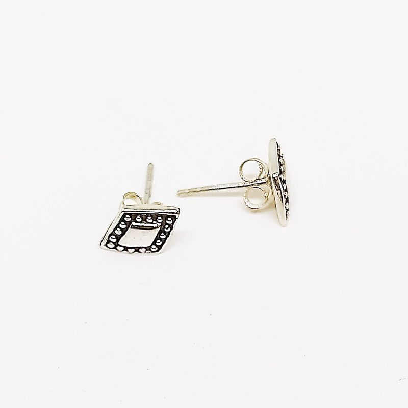 GENERICO - Aros Mujer Rombo Plata Philippa Joyas