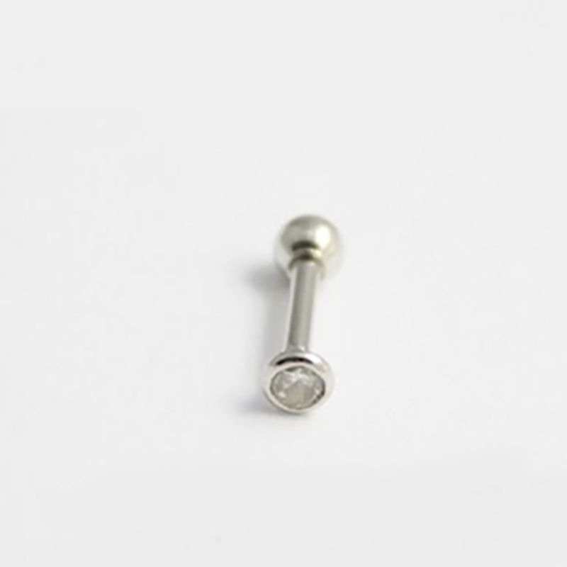 GENERICO - Aros Mujer Piercing 1 circón Acero Philippa Joyas