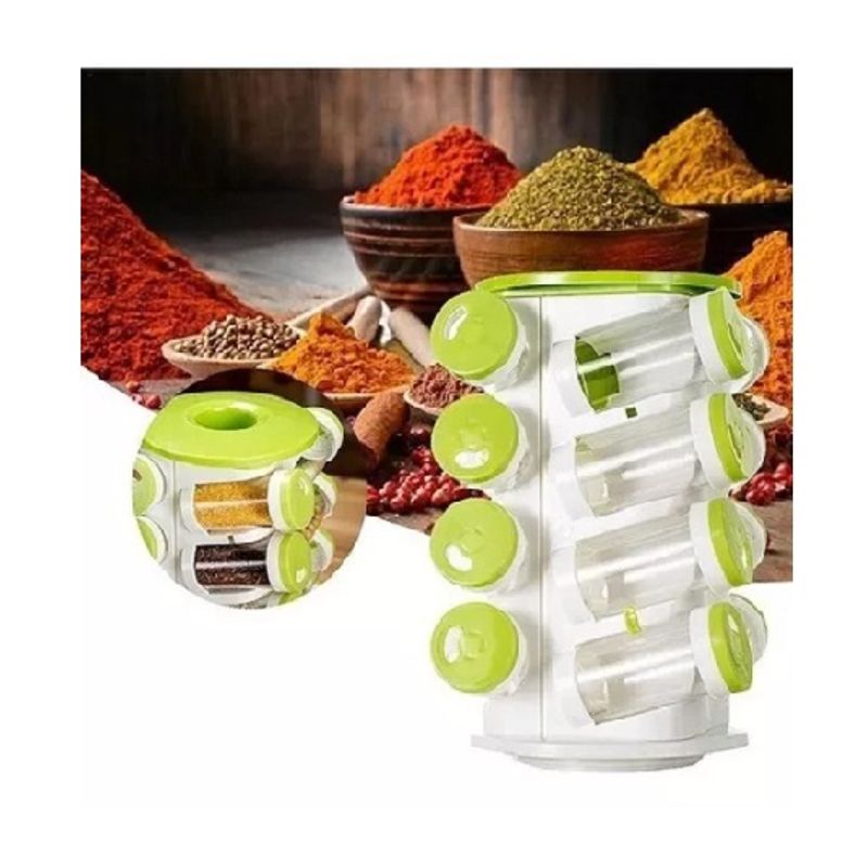 GENERICO - Especiero Modular Spice Giratorio Pack 16 Frascos / 228042