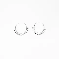 GENERICO - Aros Mujer Argolla 18 mm 1 mm pelotitas