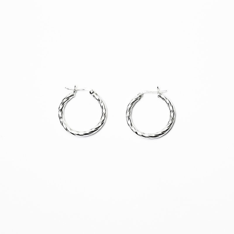 GENERICO - Aros Mujer Argolla Plata inflada 25 mm / 3 mm. Plata Philippa Joyas