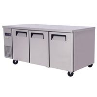 Meson Refrigerado 180 Cm Acero Inox. 3 Puertas 510 Litros
