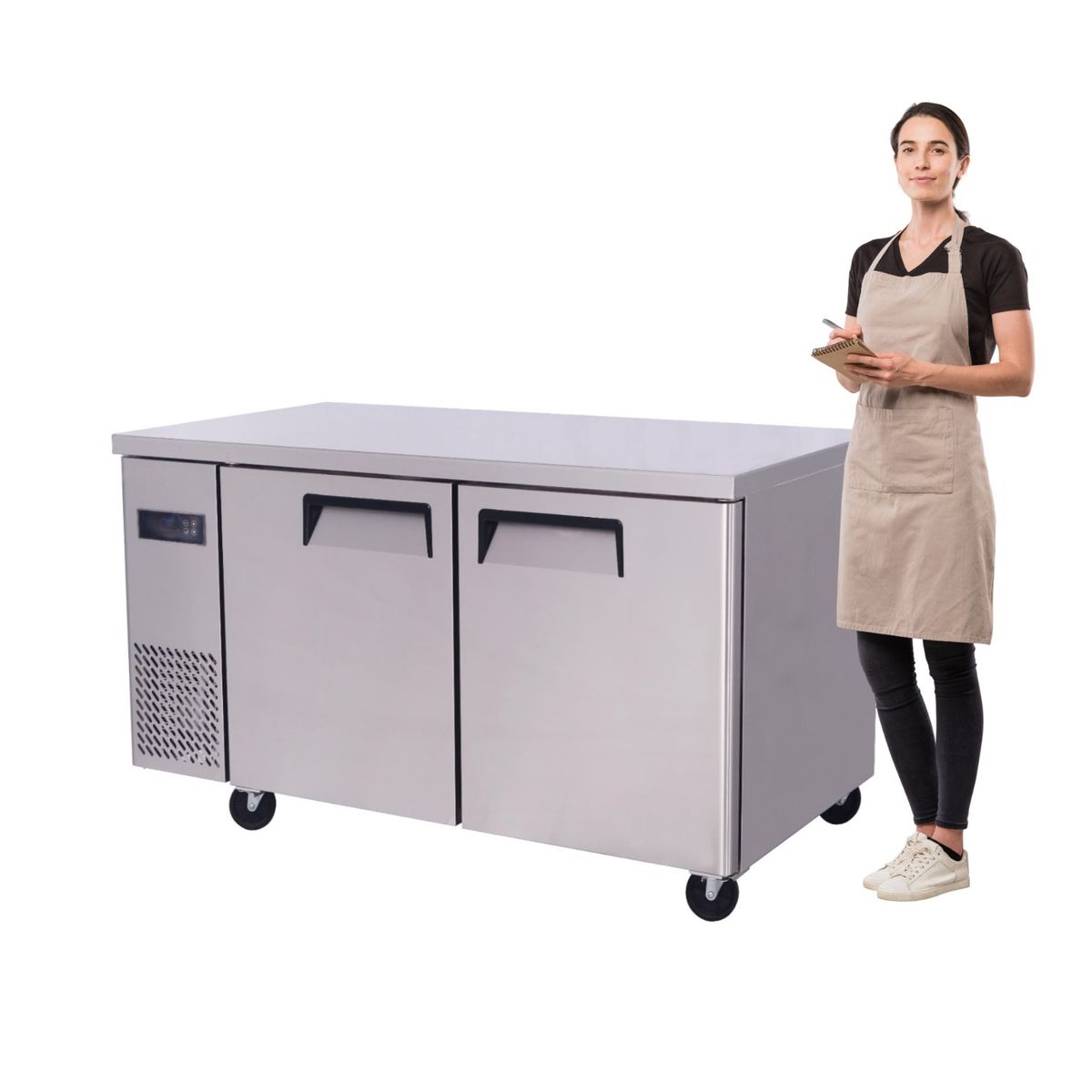 PROCHEF - Meson Refrigerado 120 Cm Acero Inox. 2 Puertas 290 Litros