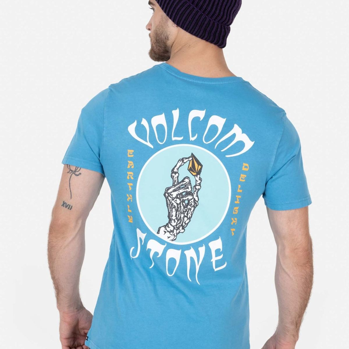 VOLCOM - Polera STONED2DABONE SST Hombre Azul Volcom
