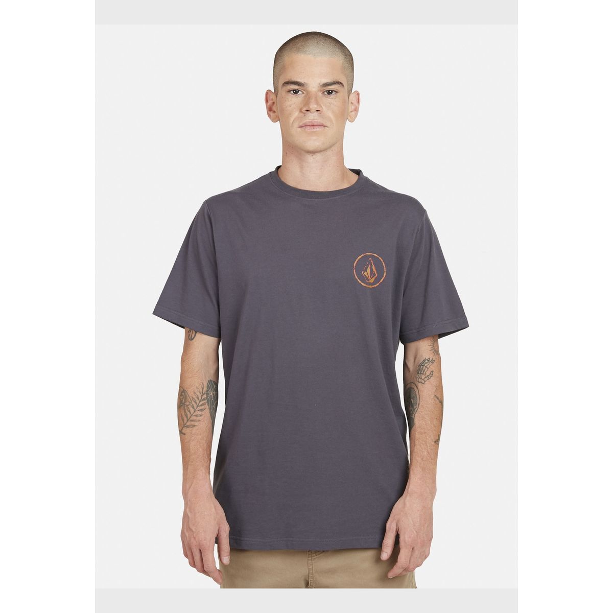 VOLCOM - Polera SLUICE  S/S TEE Hombre Gris Volcom