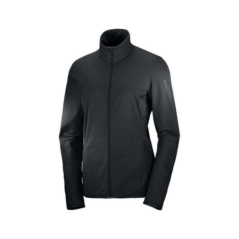 SALOMON - Polerón Mujer Outrack Full Zip Mid W Deep Black Salomon