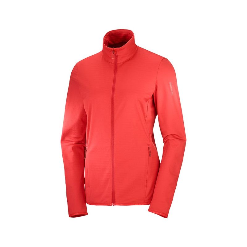SALOMON - Polerón Mujer Outrack Full Zip Mid W Samba Salomon