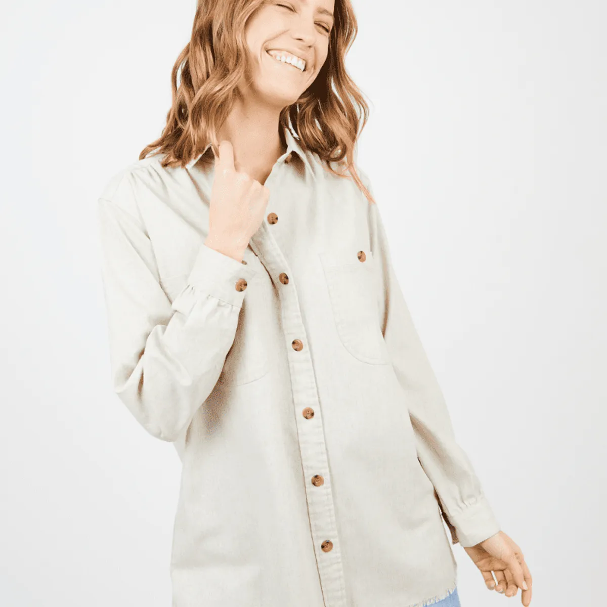 FROENS - Blusa manga larga Aurora beige froens