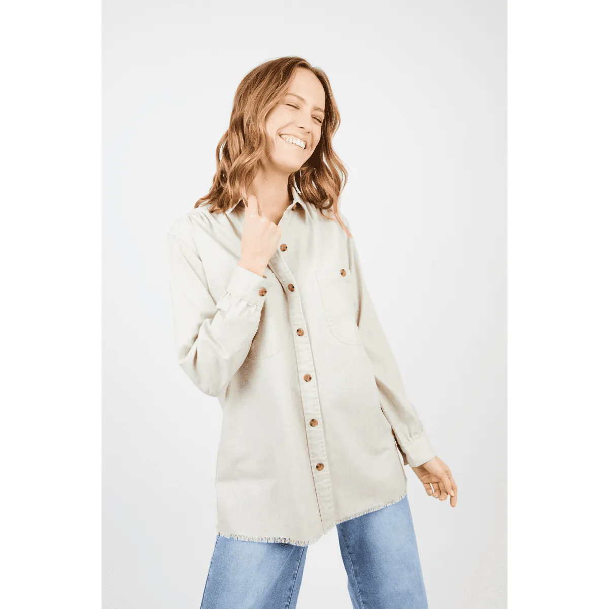 FROENS - Blusa manga larga Aurora beige froens