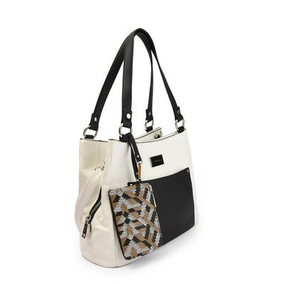 Imagen 2 del producto Cartera tote tres divisiones nimri mediana blanco