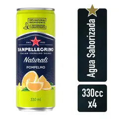 SAN PELLEGRINO - Agua Saboriz. Pompelmo Naturalli Latax4 330cc