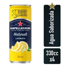 SAN PELLEGRINO - Agua Saboriz. Limonata Naturalli Latax4 330cc
