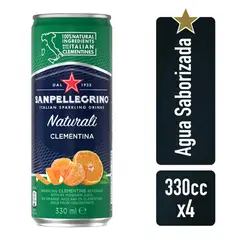 SAN PELLEGRINO - Agua Sabor. Clementina Naturalli Latax4 330cc