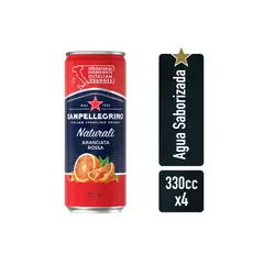 SAN PELLEGRINO - Agua Aranciata-Rossa Naturalli Latax4 330cc