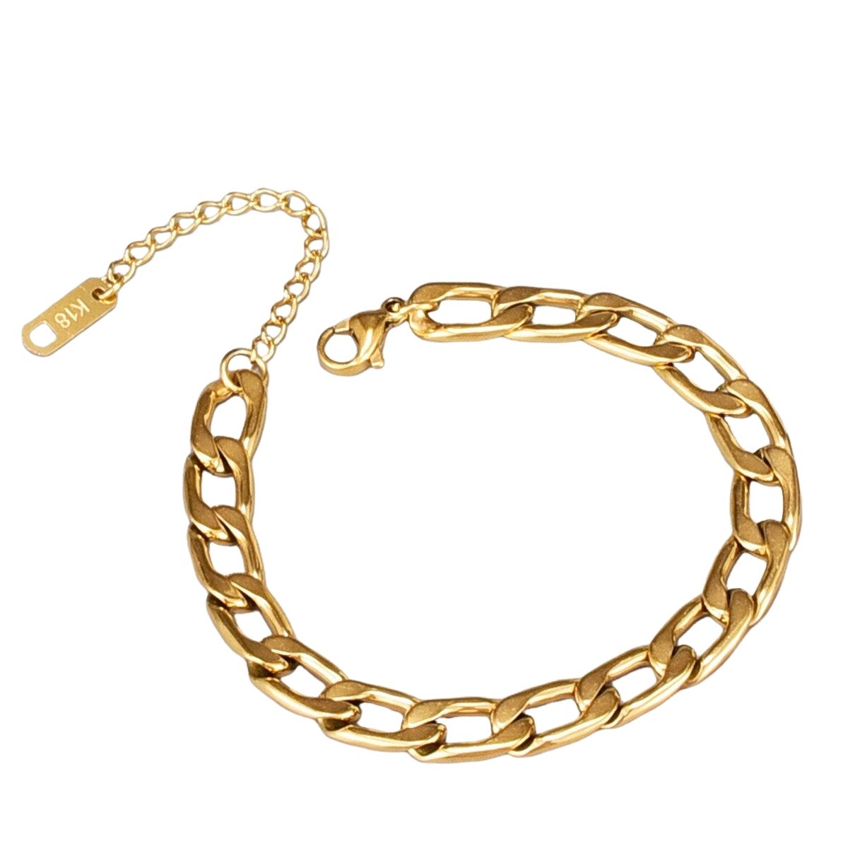 LUXURYJOYAS - Pulsera Mujer Ajustable Cadenas Oro 18kt Bañado
