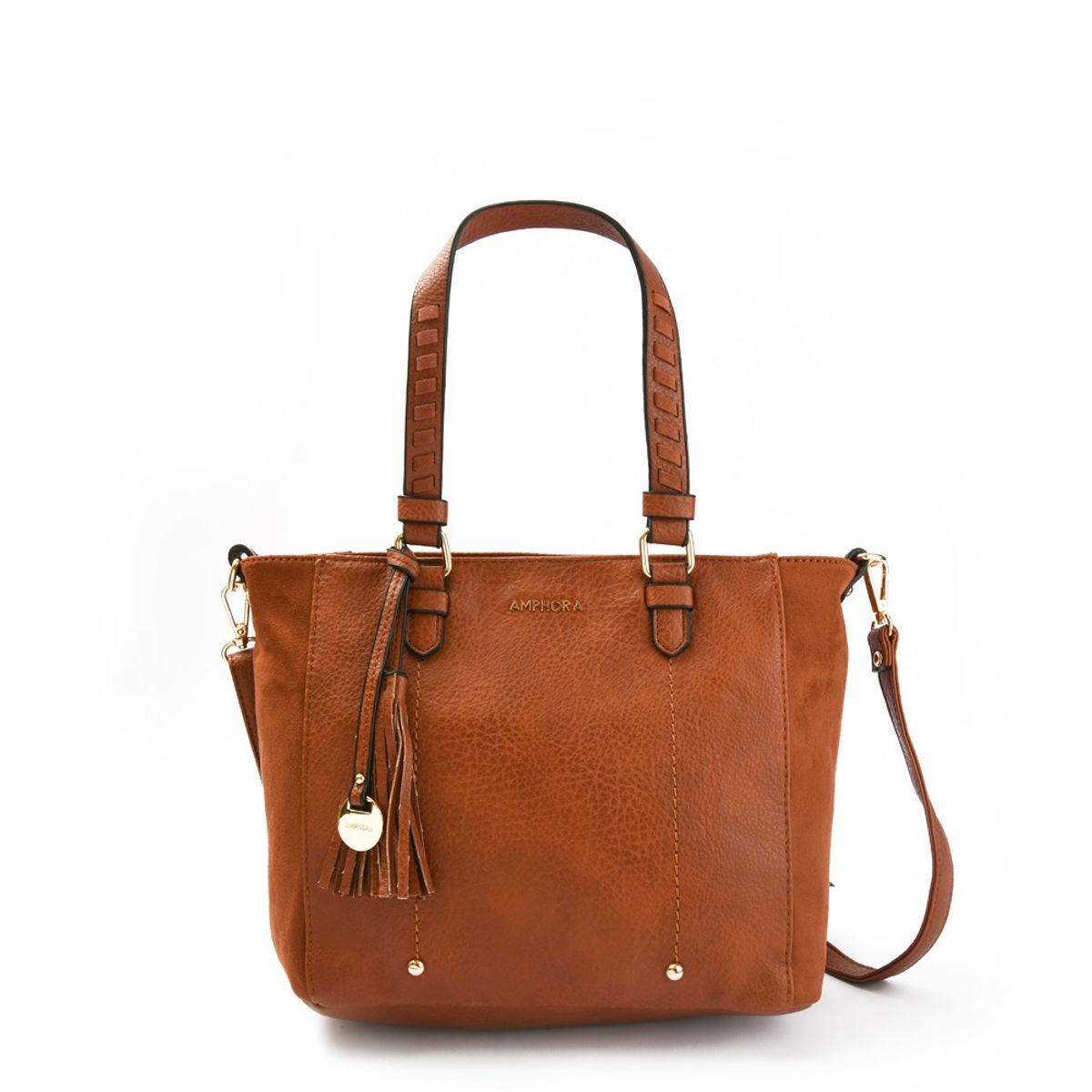 AMPHORA - Betima cartera dos asas bote café medio