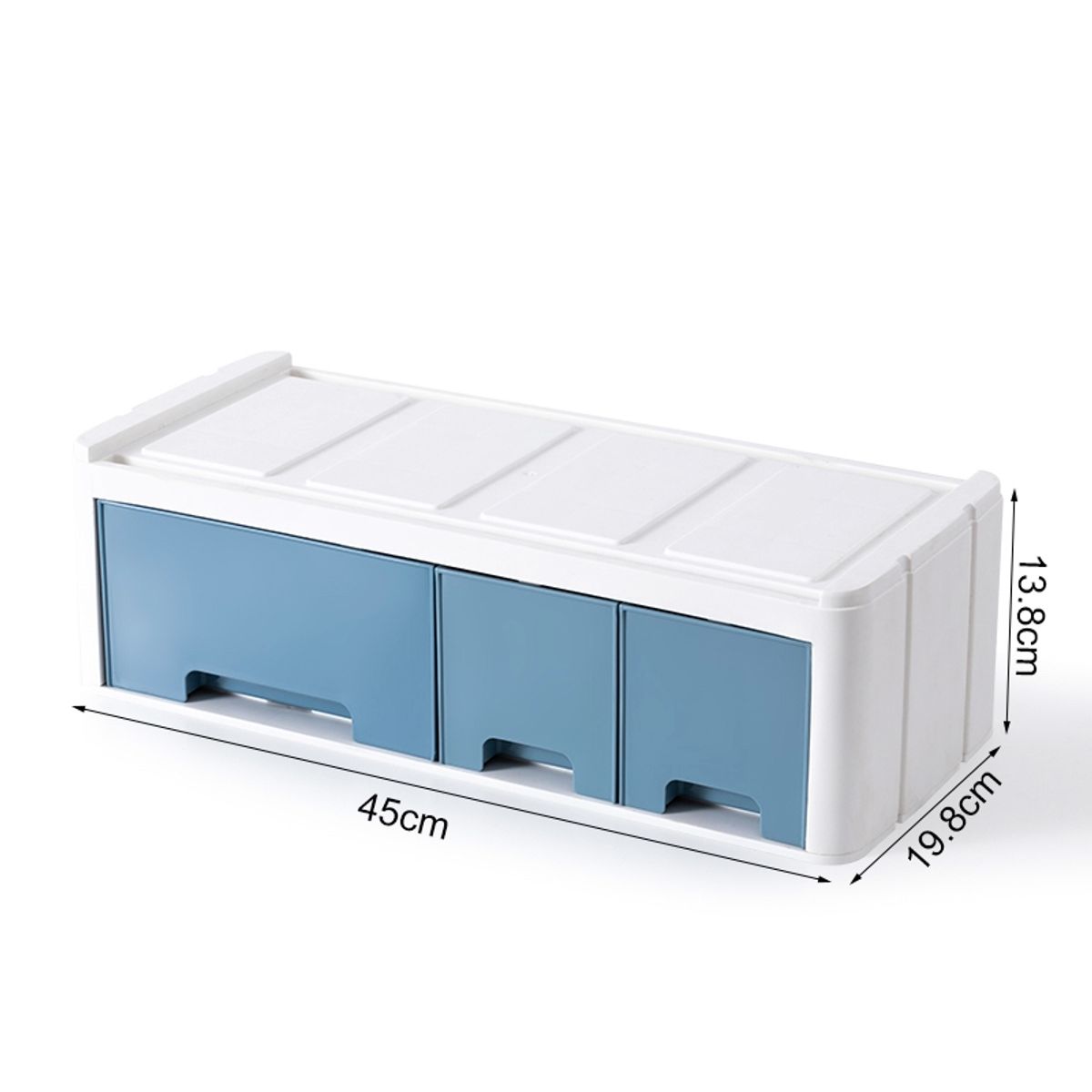 GENERICO - Cajón Organizador De Escritorio Modular Celeste 2055