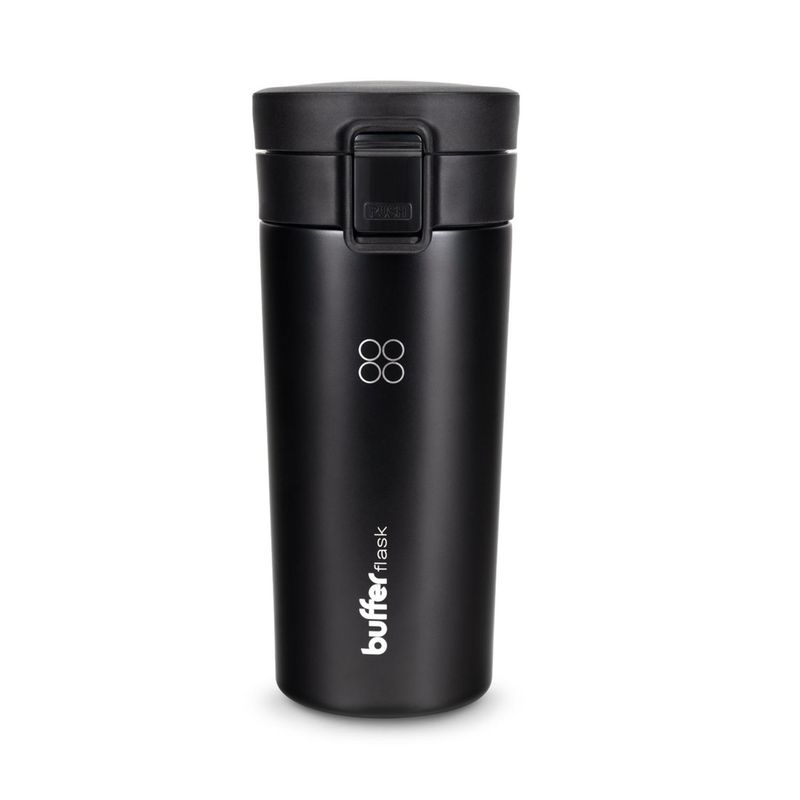 BUFFER FLASK - Termo Cafe Mug Buffer Termico 380ml 13oz Sellabl - Negro