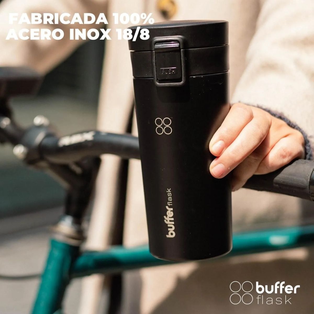 BUFFER FLASK - Termo Para Cafe Mug Buffer Vaso Termico 380ml 13oz Sellable